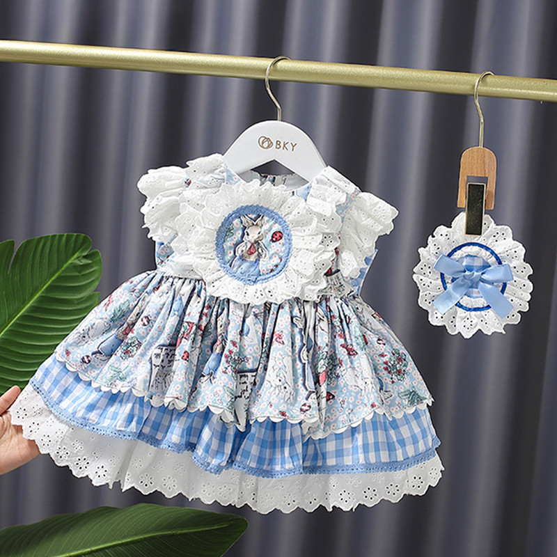 Baby Clothing Easter - Mała dziewczynka letnia wielkanoc koronkowa sukienka