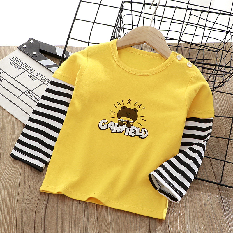Baby Clothing Yellow - Koszulki bawełniane z długim rękawem dla