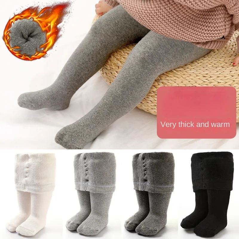 Baby Clothing Dividers - Rajstopy dziecięce zimowe jesienne jednokolorowe miękkie