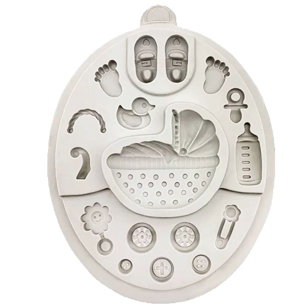 Baby Clothing Yellow - Forma silikonowa do fondantu z serii