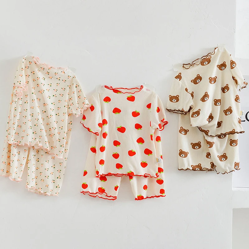 Letni bawełniany zestaw piżamo – Baby Clothing Dividers recenzja i cena